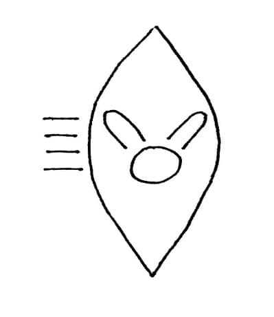 end the stroke behind the hip graphic.